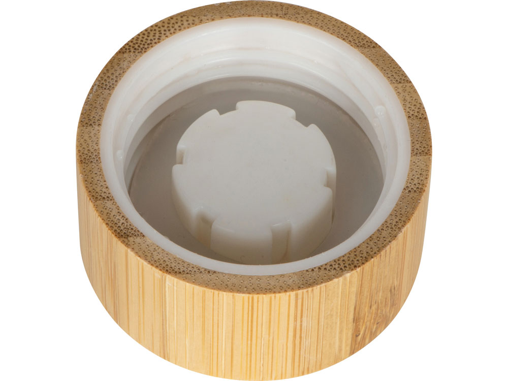 Бутылка из переработанного пластика Kato Bamboo с бамбуковой крышкой, 500 мл-3
