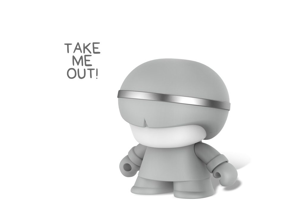 Портативный динамик Bluetooth XOOPAR mini XBOY, серый-1