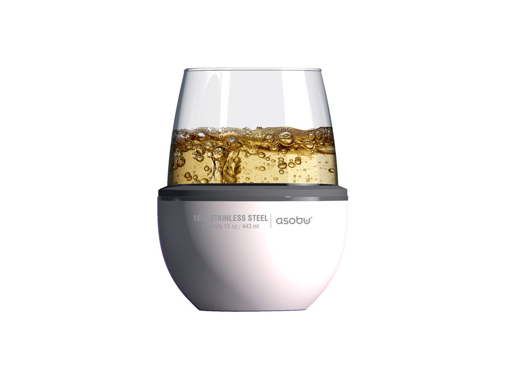 Тумблер для вина WINE KUZIE, белый-0