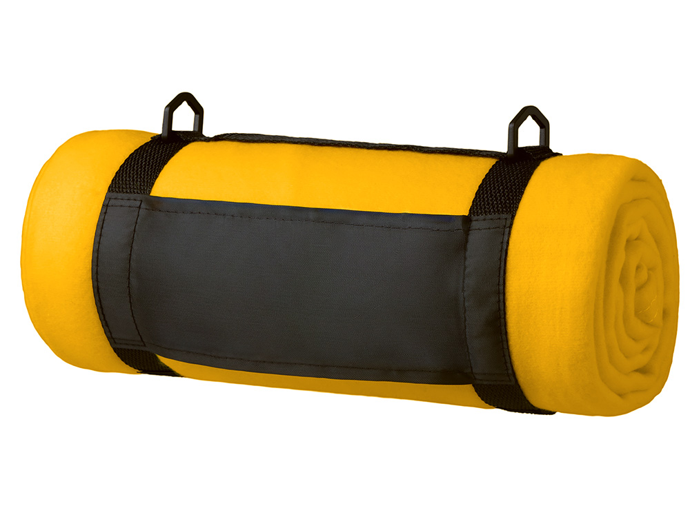 Плед Нежность с плечевым ремнем, желтый-3