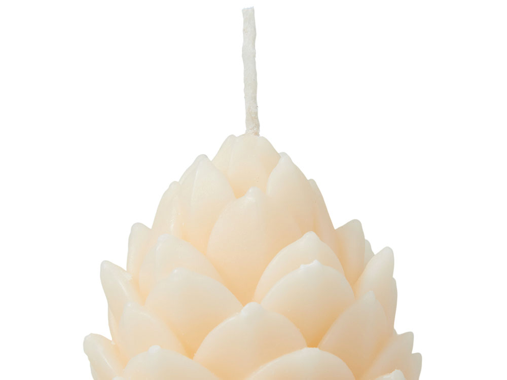 Свеча Шишка, молочный-3