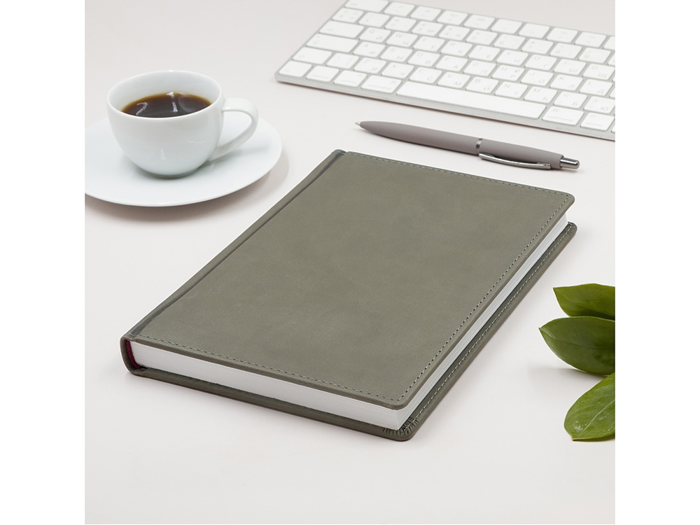 Ежедневник А5 датированный Velvet 2026, серый-2