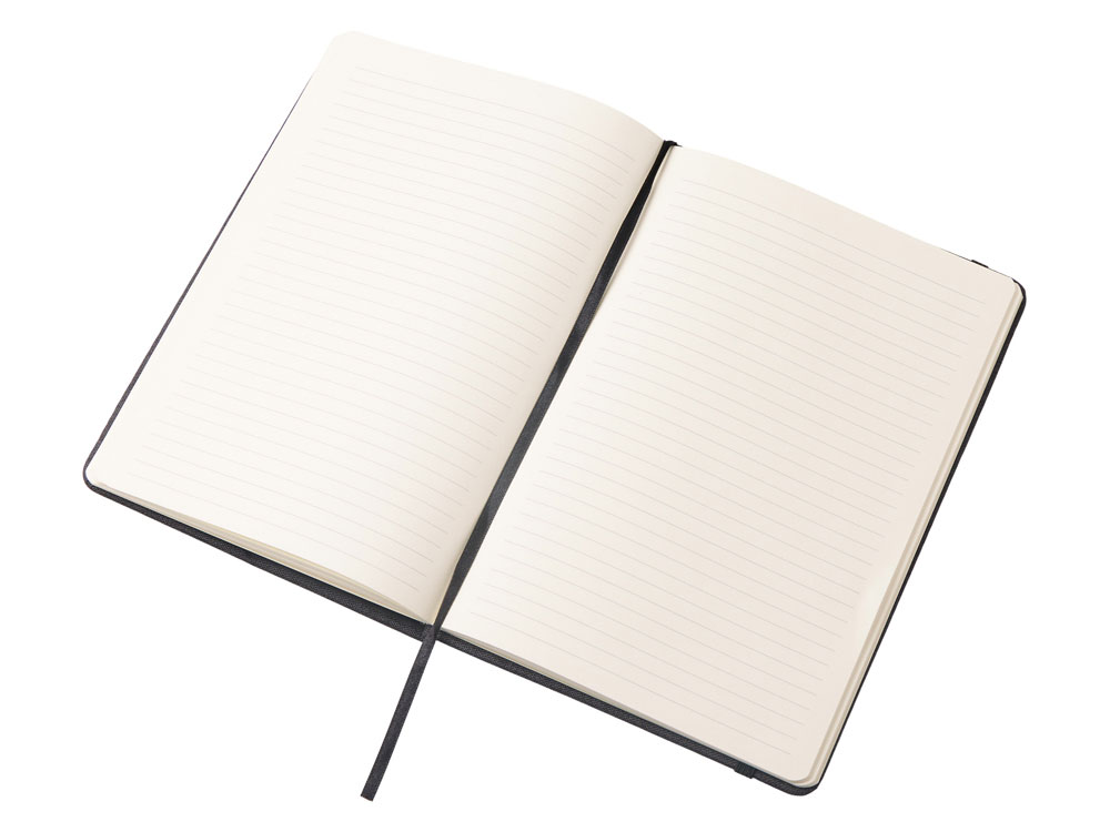 Набор блокнот А5 с магнитным держателем для ручки и подставкой для телефона и металлической шариковой ручкой NotaBene, черный-6