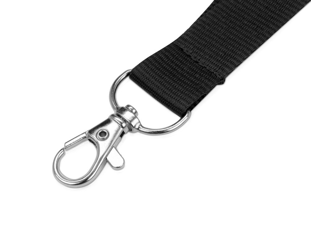 Ланьярд с карабином, черный-1