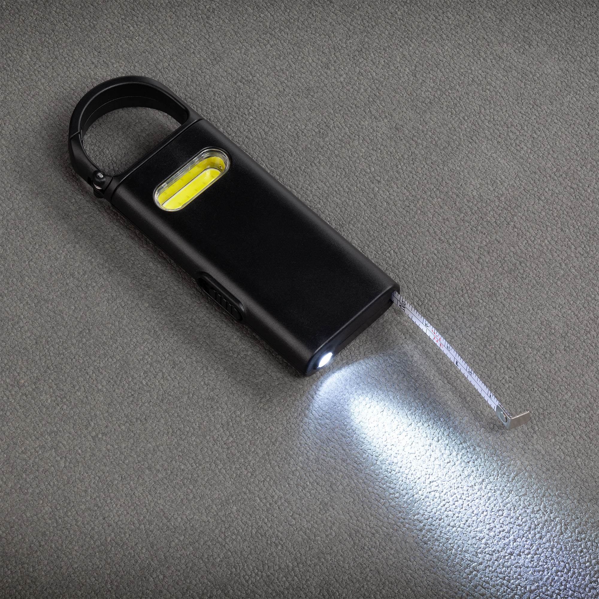 Фонарик "Spark" с рулеткой и карабином-1