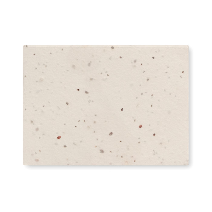 Блок заметок бумага с семенами, белый-4