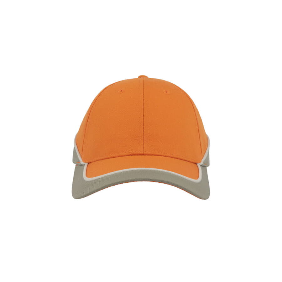 Бейсболка "Racing", 6 клиньев,  застёжка на липучке, оранжевый-3