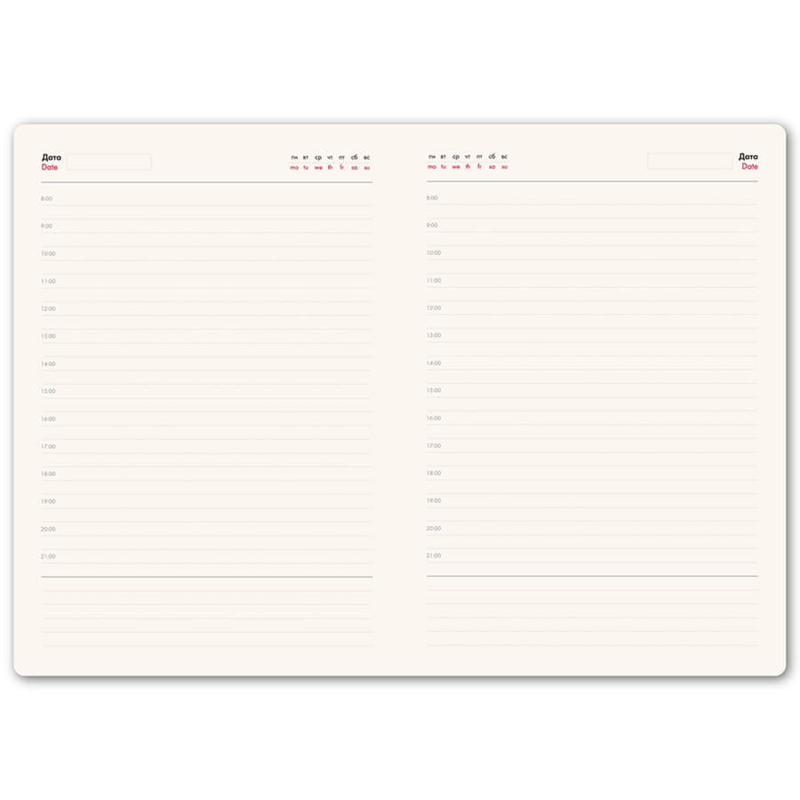 Ежедневник недатированный Montrose, формат А5, в линейку, бирюзовый-6