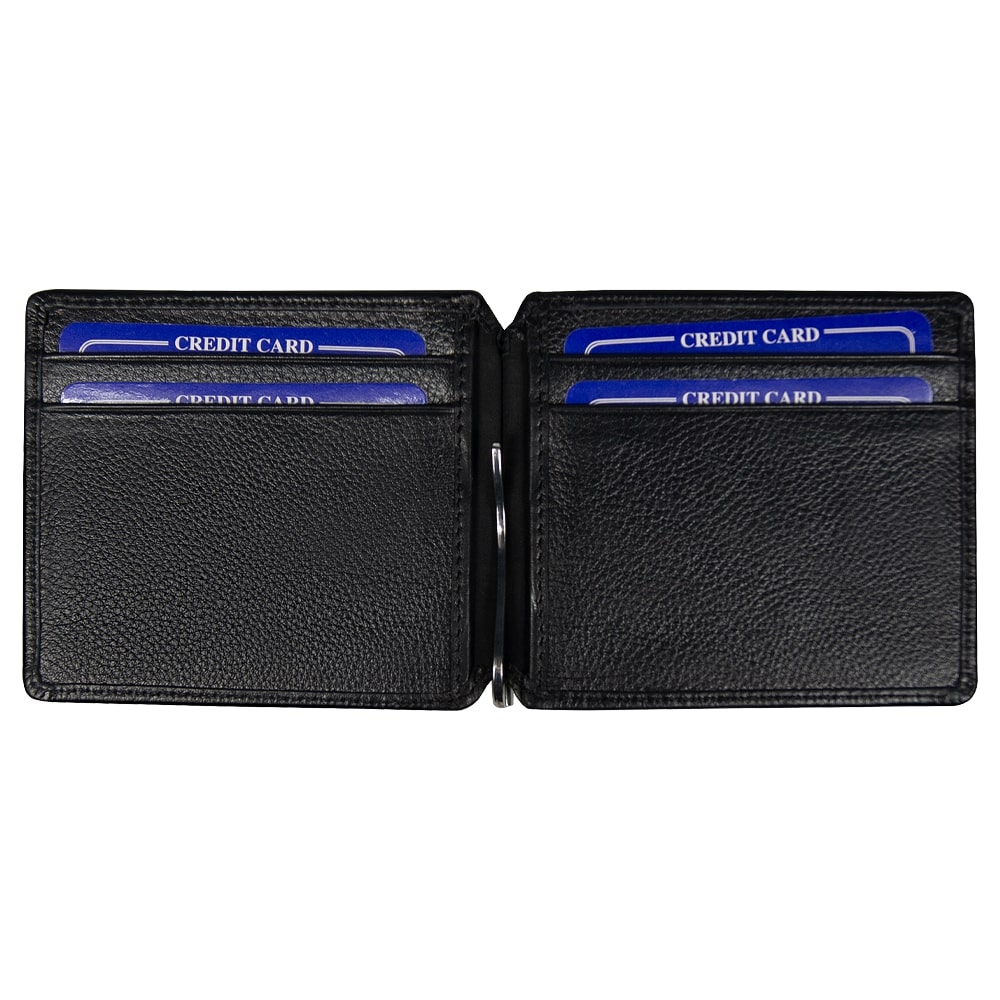 Держатель банковских карт Leather Сlamp, Чёрный-2