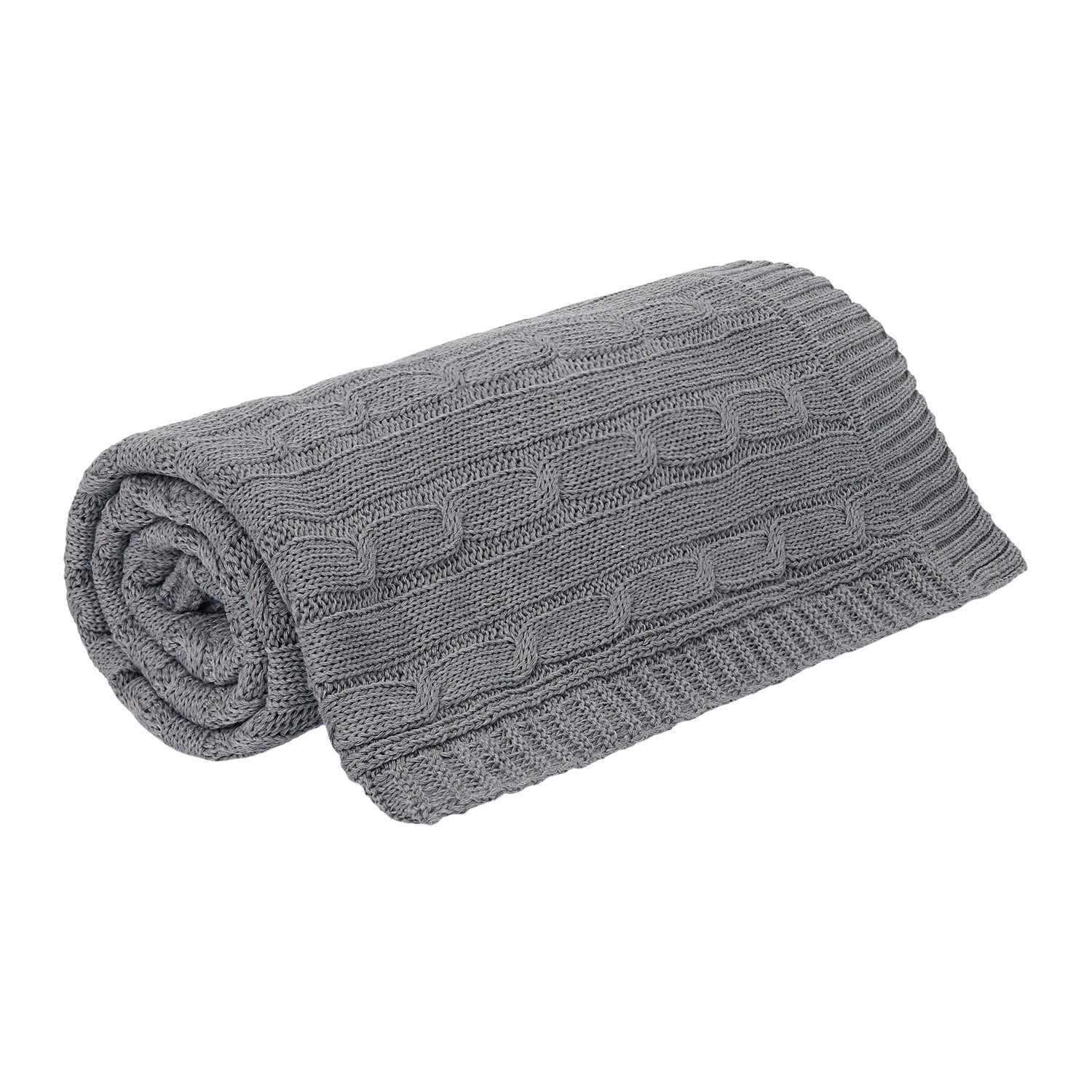 Плед Fado вязаный, серый (без подарочной коробки)-2