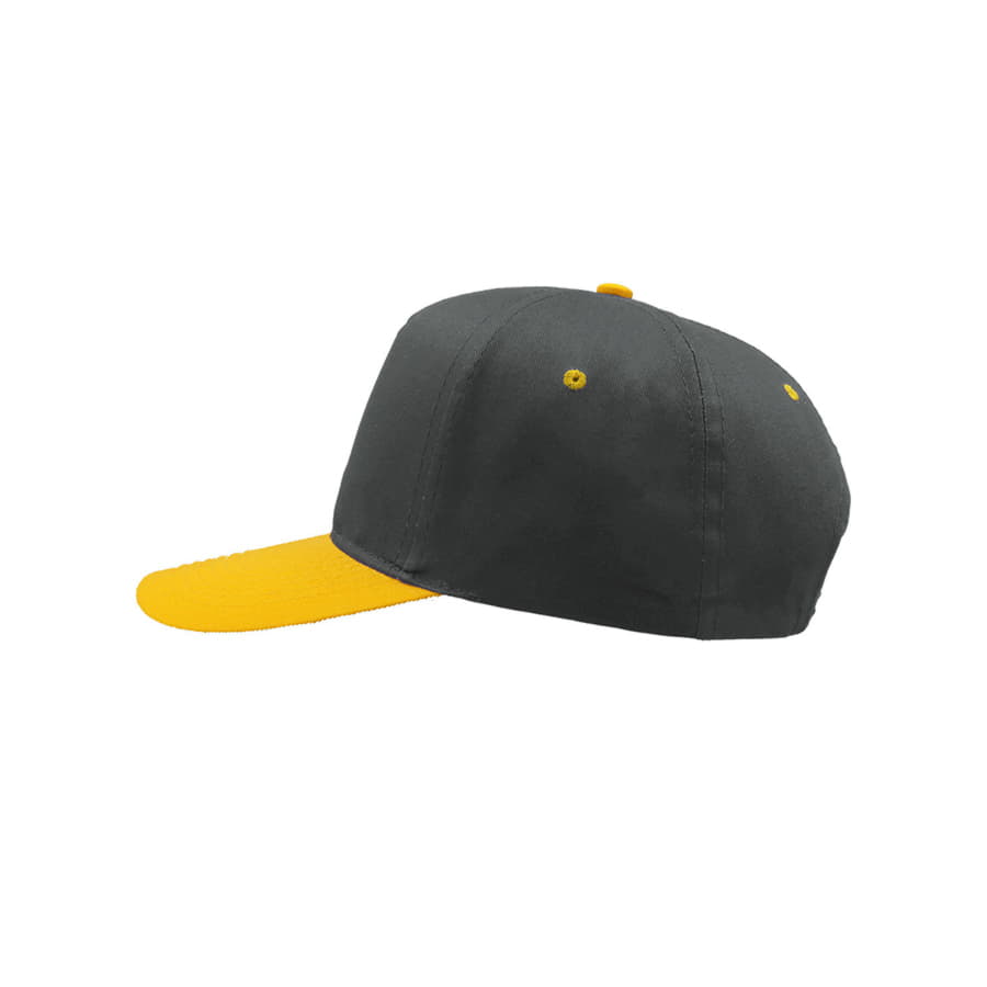 Бейсболка START FIVE, 5 клиньев, застежка на липучке, темно-синий, желтый-3