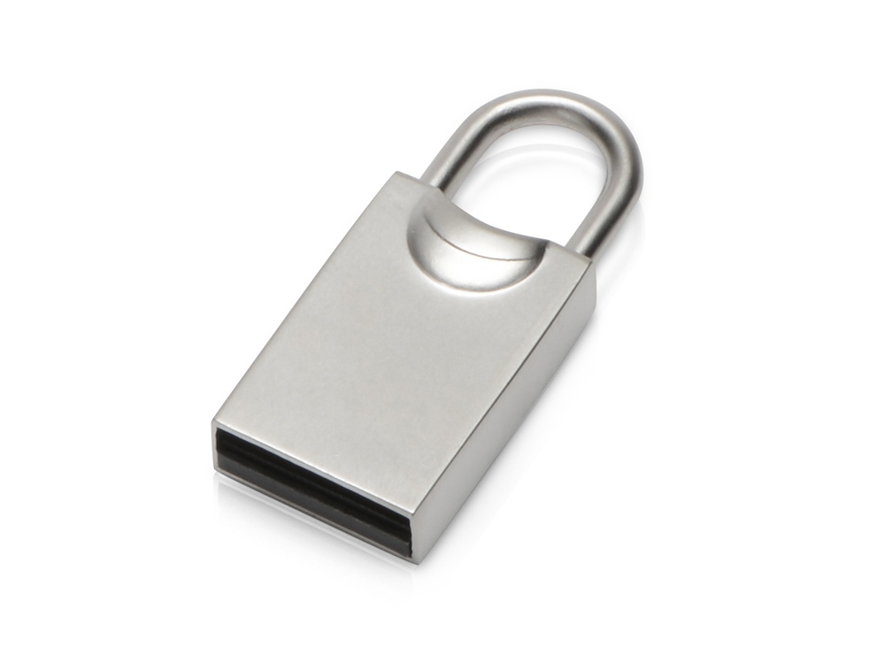 USB-флешка 2.0 на 16 Гб Lock, серебристый-0