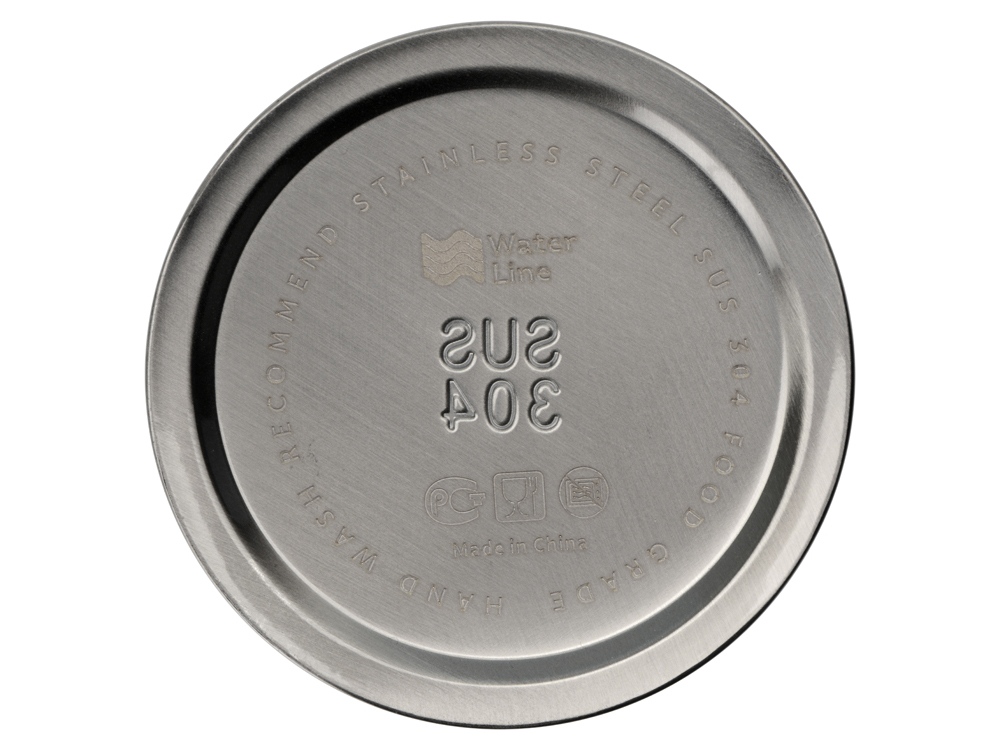 Бутылка для воды Supply Waterline, нерж сталь, 850 мл, серебристый/черный-8