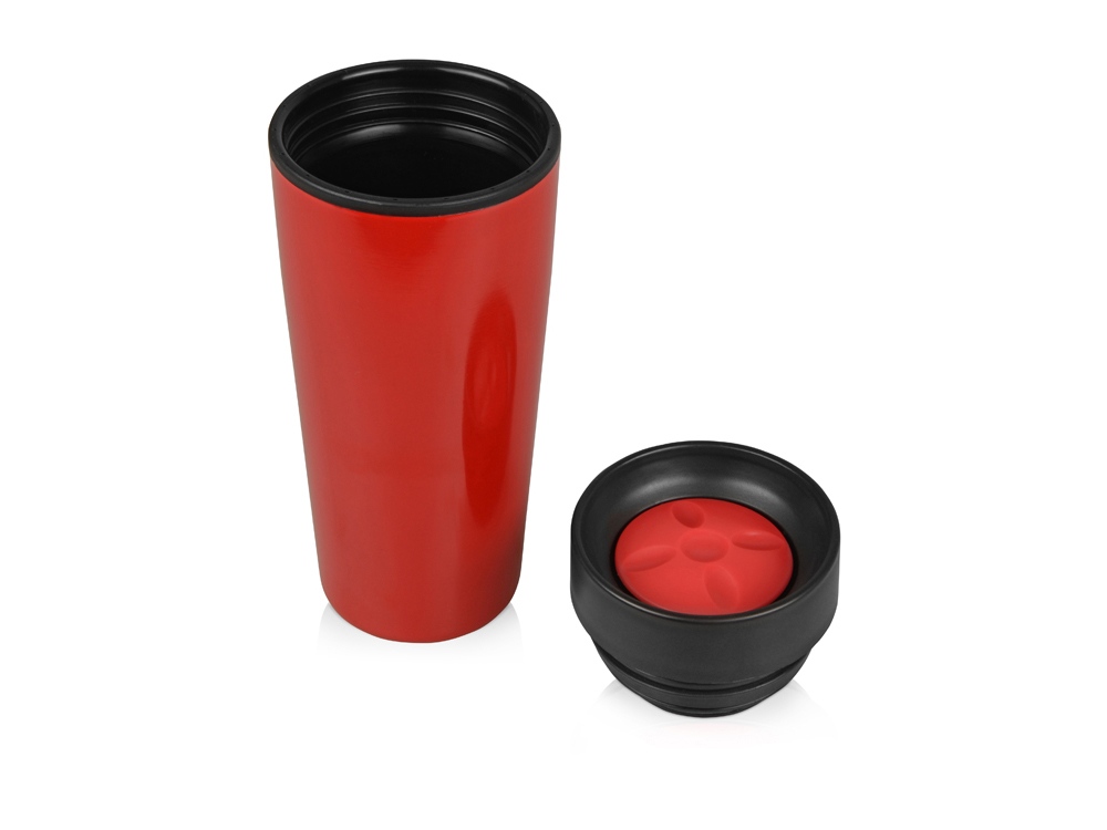 Кружка с термоизоляцией на 450 мл, красный-1