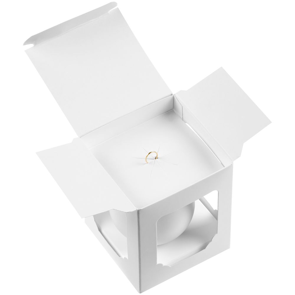 Елочный шар Gala Matt в коробке, 6 см, белый-3