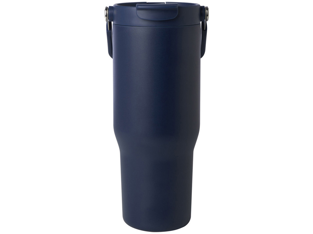 Термостакан Bronx объемом 900 мл из меди и переработанной нержавеющей стали, сертифицированной по стандарту RCS, с вакуумной изоляцией и крышкой с двойной функцией - Темно - синий-2