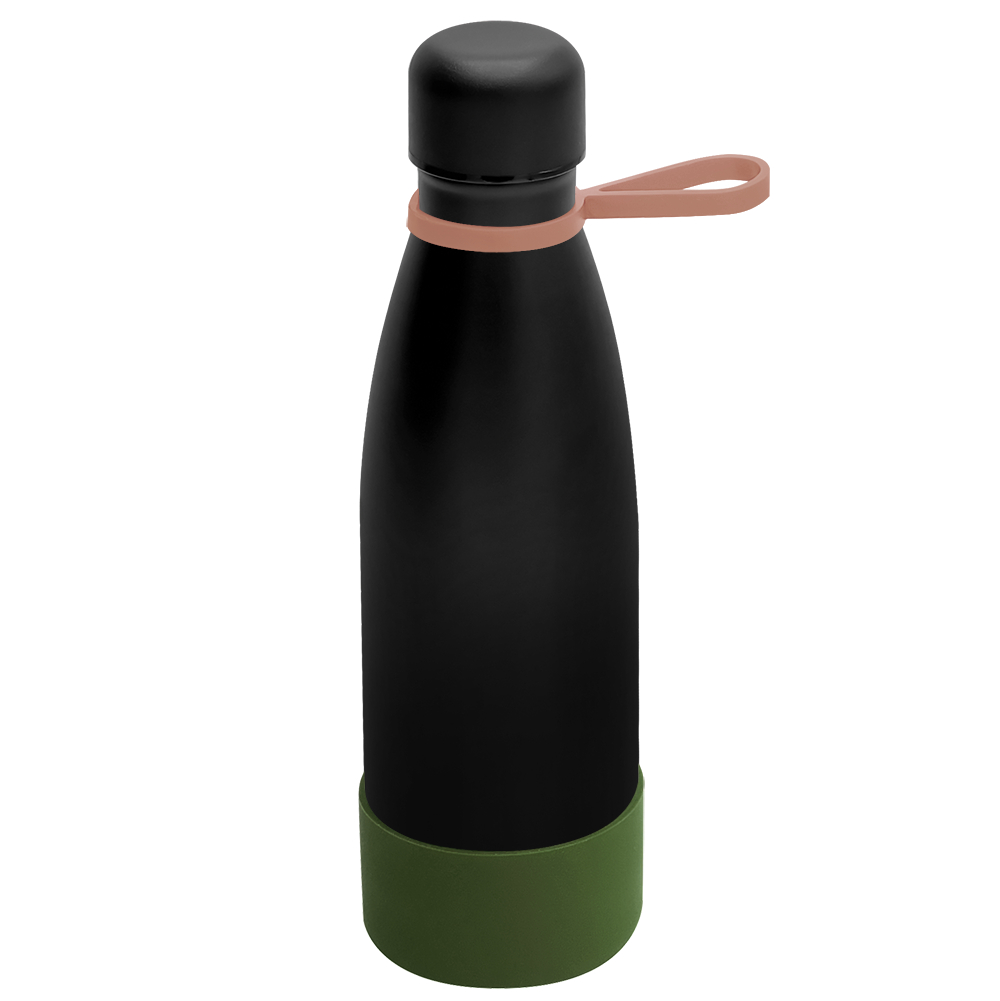 Термобутылка герметичная вакуумная Olivia To Go, Чёрный/мокко/хаки-0