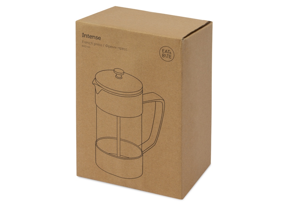 Пластиковый френч-пресс Intense, 600мл, белый-9