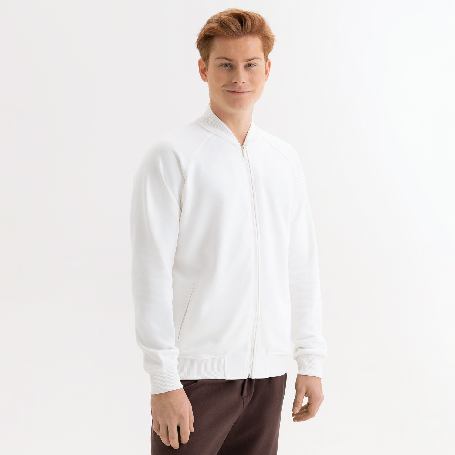 Толстовка на молнии, унисекс TORRES белая-0