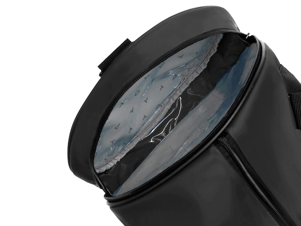 Сумка спортивная TORBER Mobi, чёрный, полиэстер 900D с PU покрытием, 45 х 25 х 25 см-4