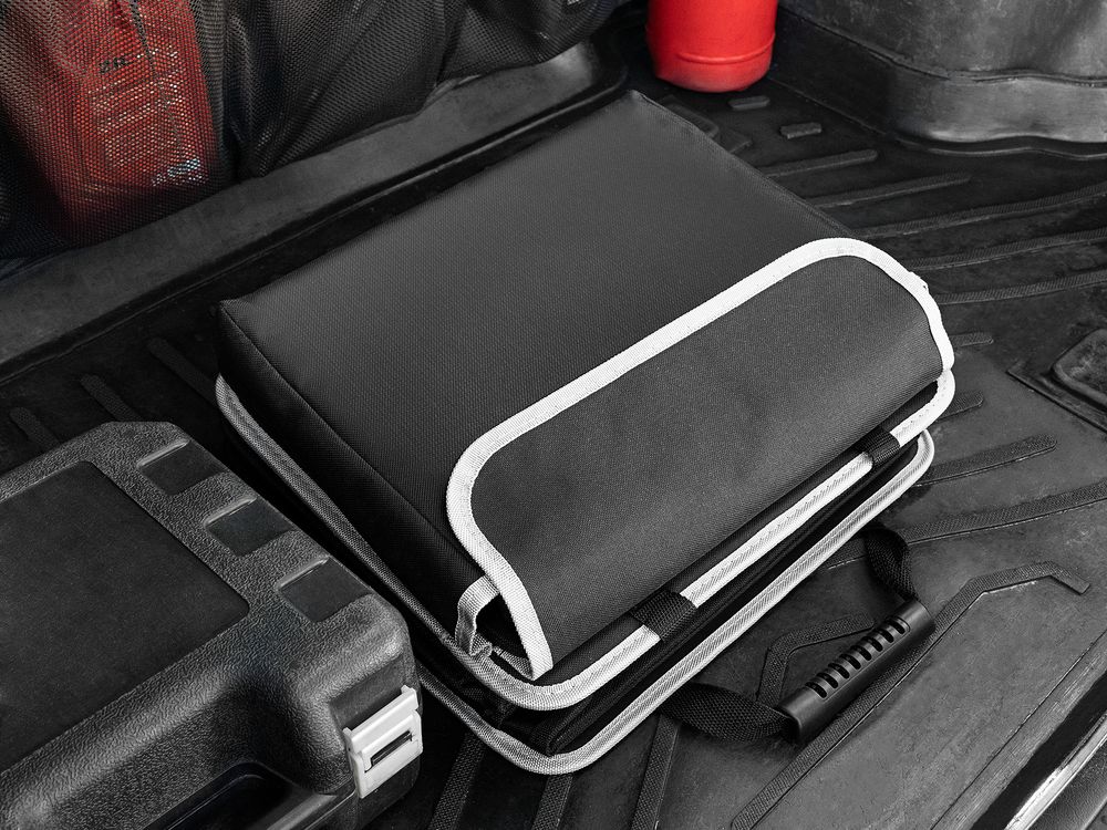 Органайзер в багажник с сумкой-холодильником Arranger, черный с серым-3