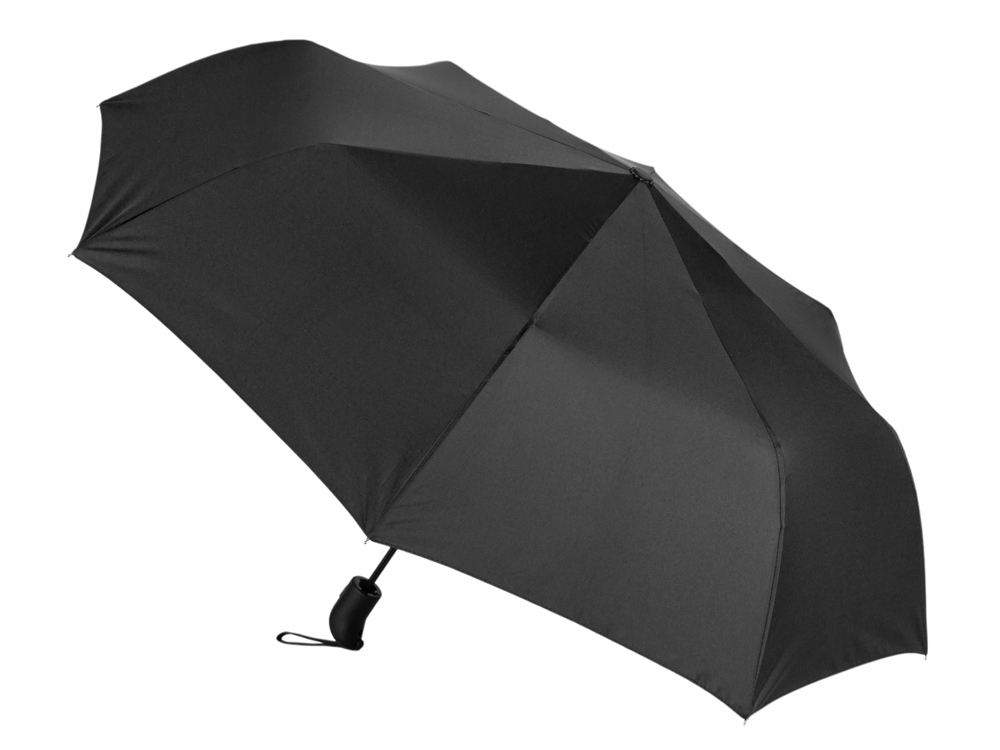 Подарочный набор с зонтом и термобутылкой в шопере, черный-1