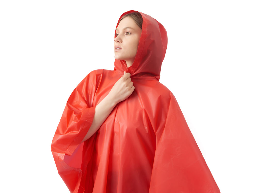 Пончо Hawaii c чехлом унисекс, красный-4