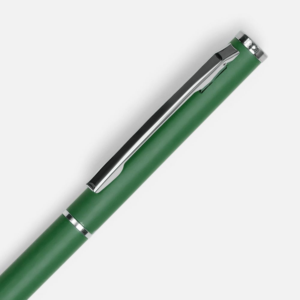 Ручка шариковая Hotel Chrome, ver.2, матовая темно-зеленая-1
