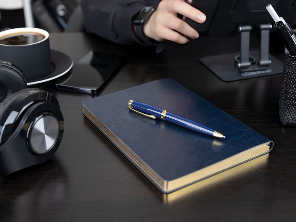 Ручка шариковая Letra Gold, глянцевая, темно-зеленая-3