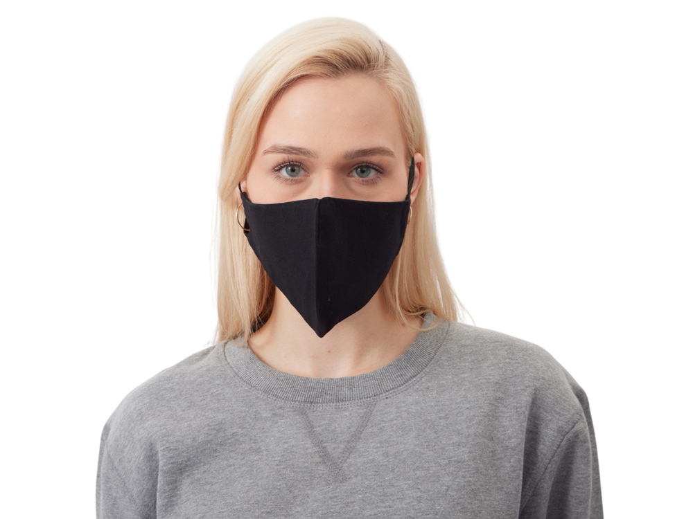 Хлопковая защитная маска для лица многоразовая анатомической формы без шва-2