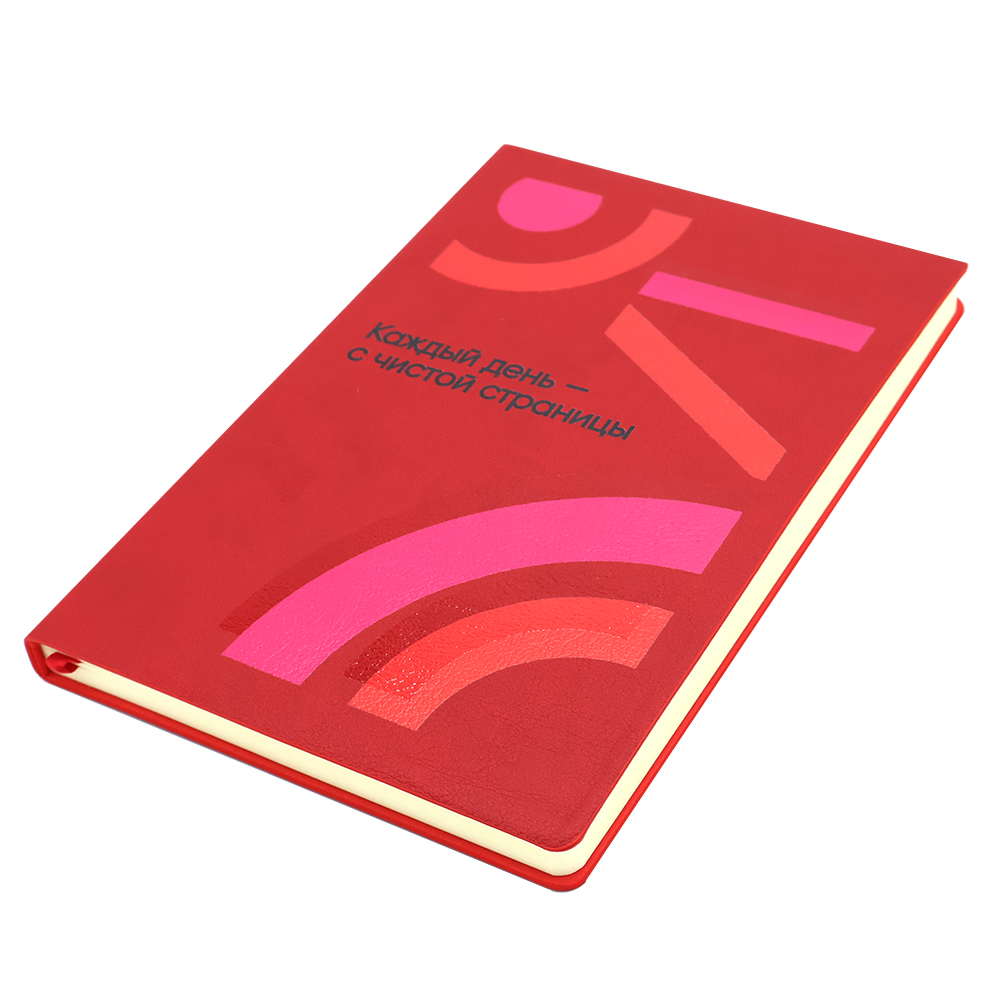 Ежедневник A5 недатированный Franco в мягком переплёте, Красный-4