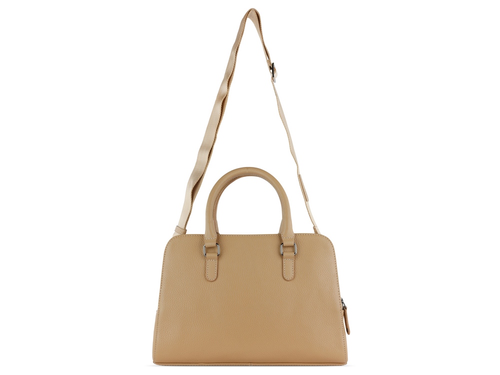 Сумка женская BUGATTI Elsa, песочного цвета, воловья кожа/полиэстер, 32х13х22 см-7