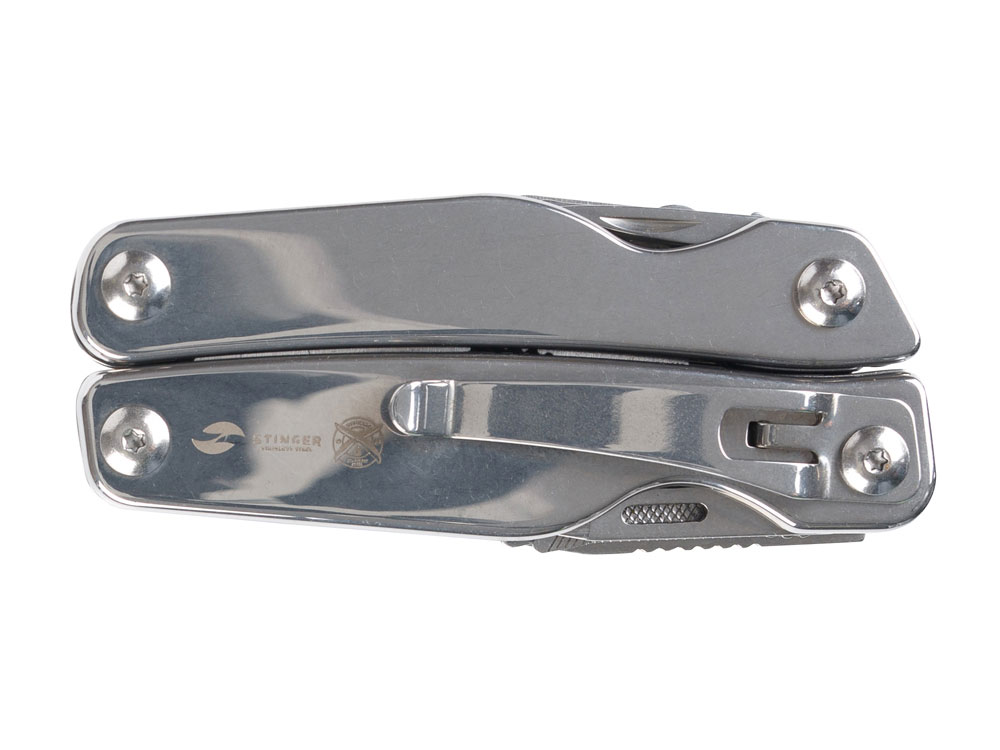 Мультитул Stinger, 100x45 мм, 11 функций, сталь, серебристый, в комплекте нейлоновый чехол-3
