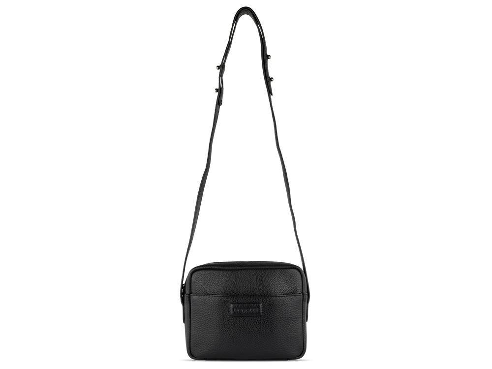 Сумка кросс-боди женская BUGATTI Elsa, чёрная, воловья кожа/полиэстер, 19х5,5х14 см-2