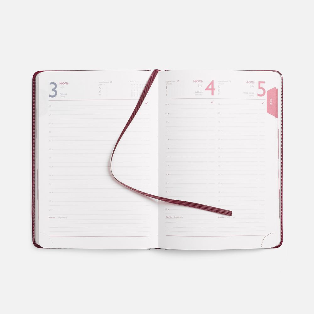 Ежедневник Faro, датированный, бордовый-4