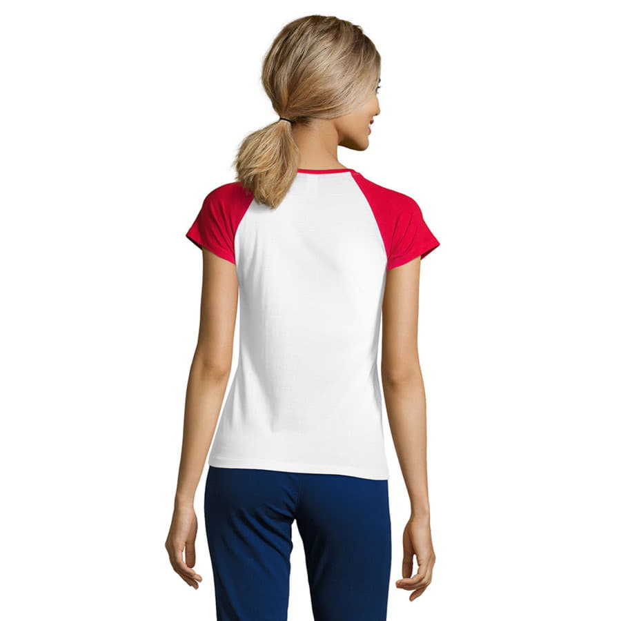 Футболка женская MILKY 150, красный, белый-4