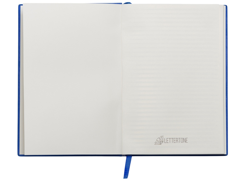 Набор блокнот в гибкой обложке А5 и металлическая шариковая ручка Nabokov, синий-4