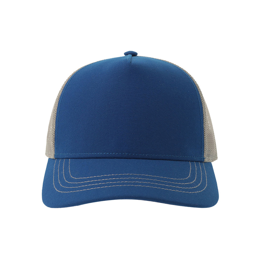 Бейсболка RAPPER CANVAS-S, 5 клиньев, пластиковая застёжка, ярко-синий, серый-4