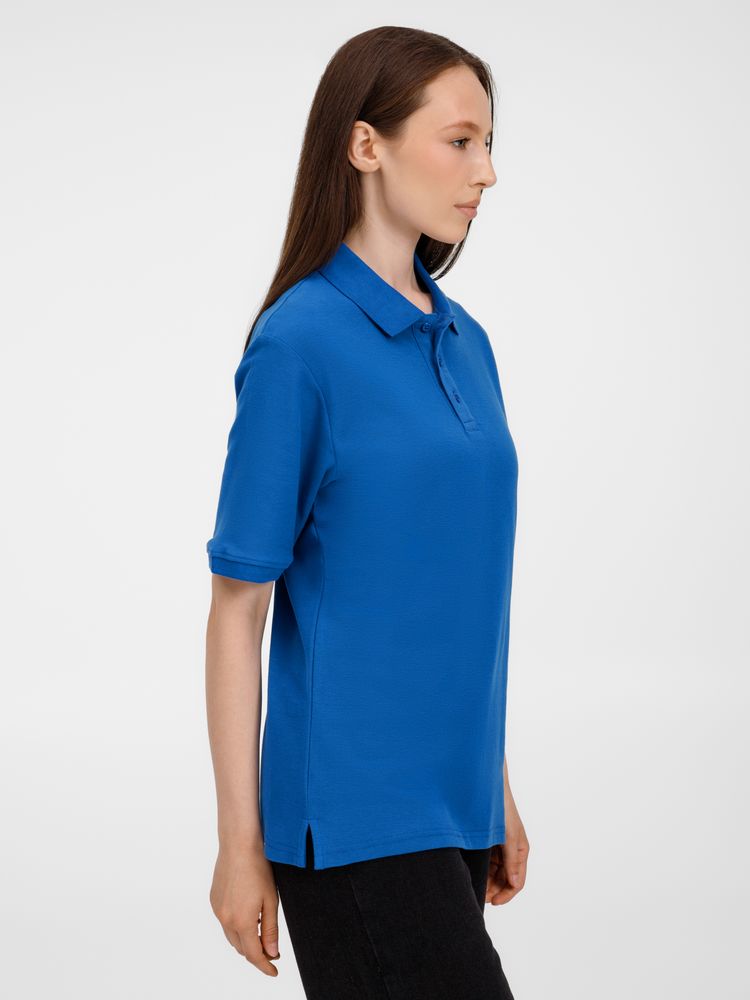 Рубашка поло унисекс Upswing, ярко-синяя-6