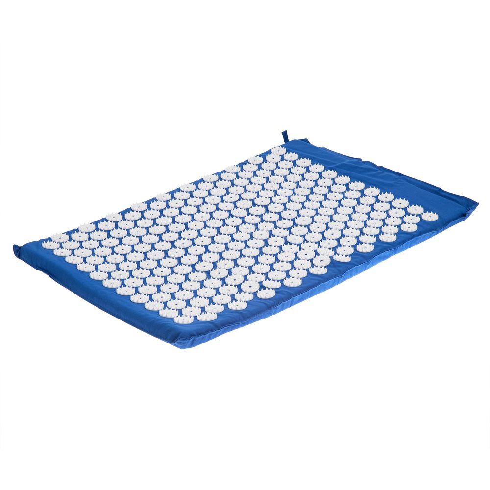 Массажный акупунктурный коврик с валиком Iglu, синий с белым-3