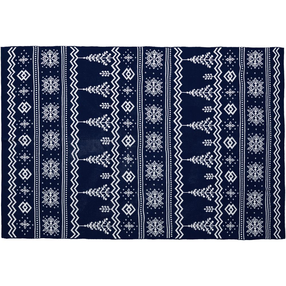 Плед Elnik, синий с молочно-белым-3