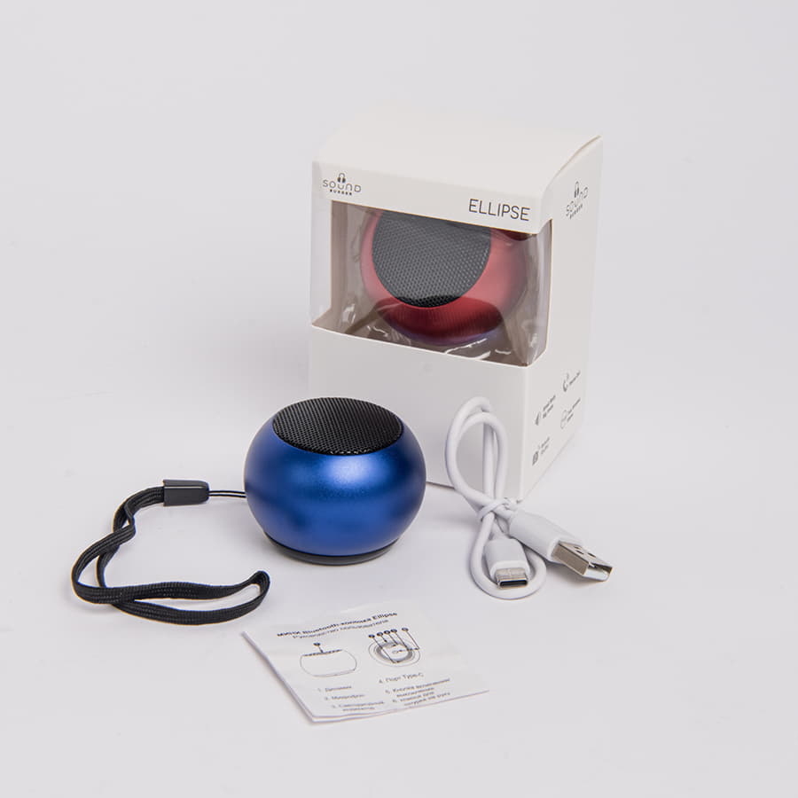 Портативная mini Bluetooth-колонка Sound Burger "Ellipse" синий, синий-4