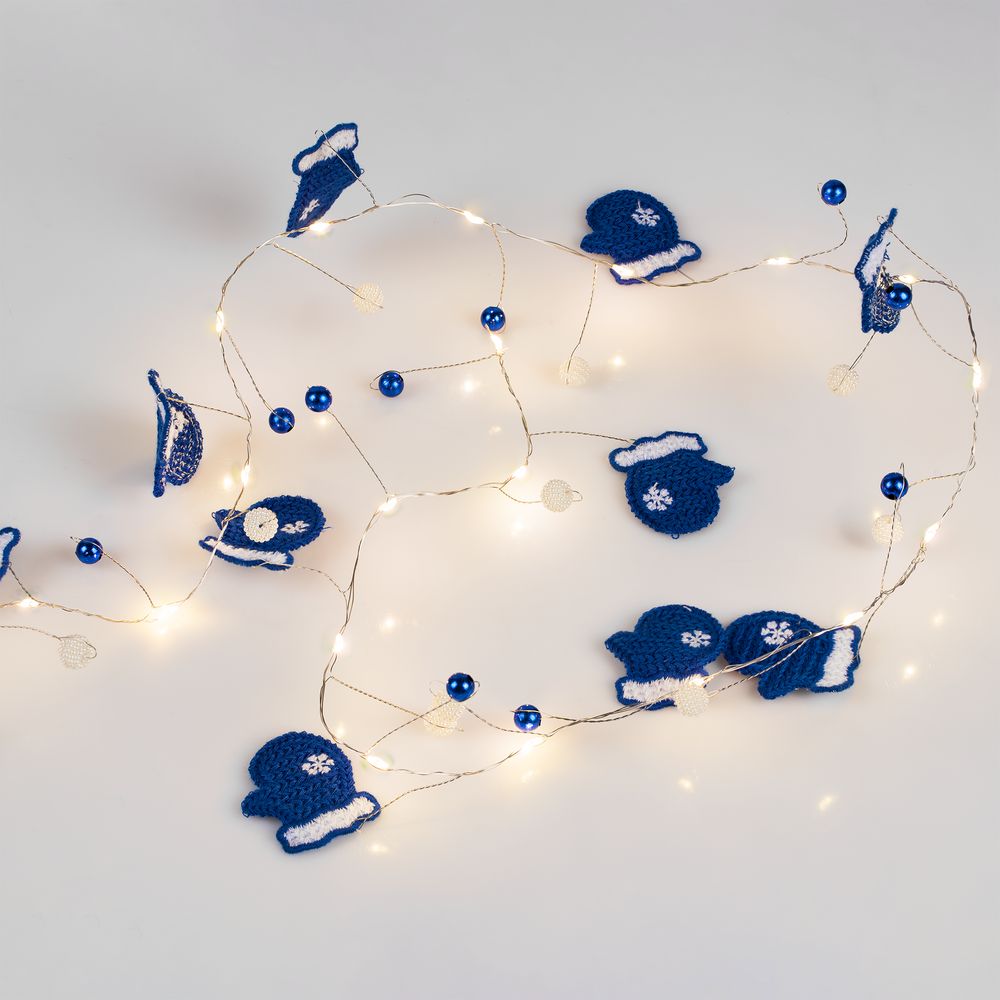 Гирлянда Merry Mittens, синяя-1