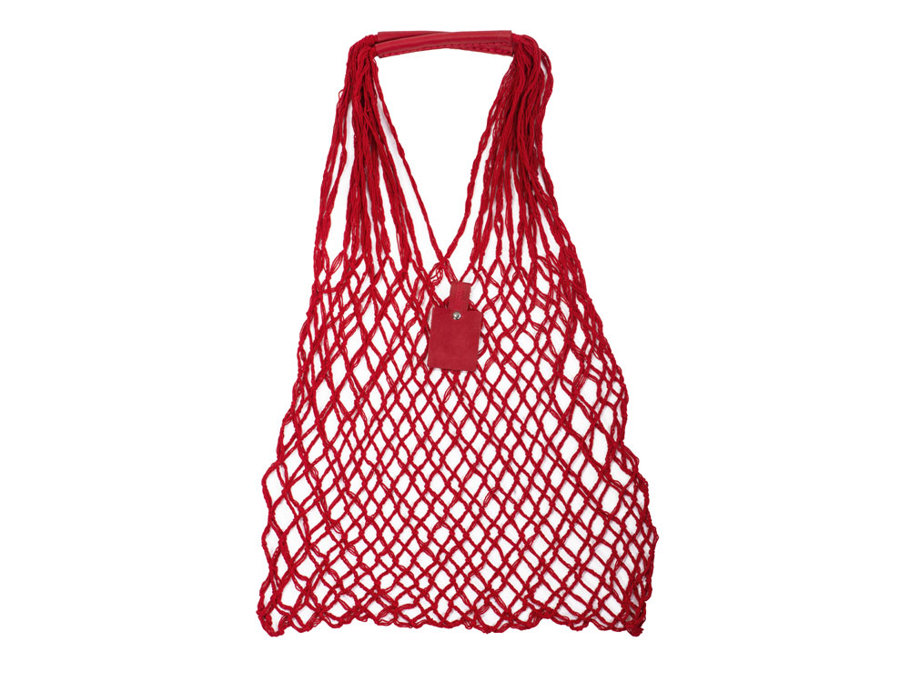 Авоська Dream L наплечная 25 литров с кожаными ручками, красный (1)-0