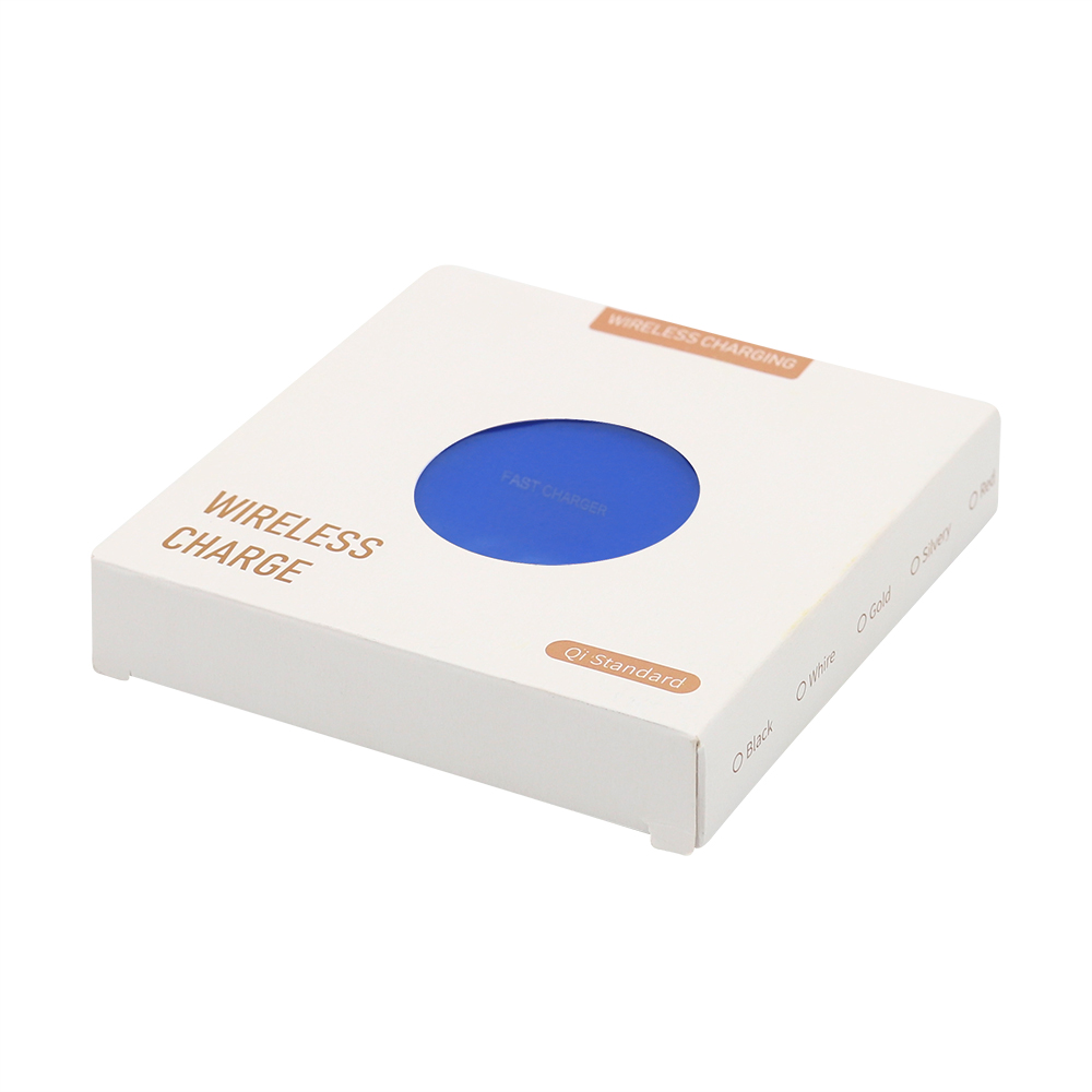 Беспроводное зарядное устройство Flappy, Синий с лого-2