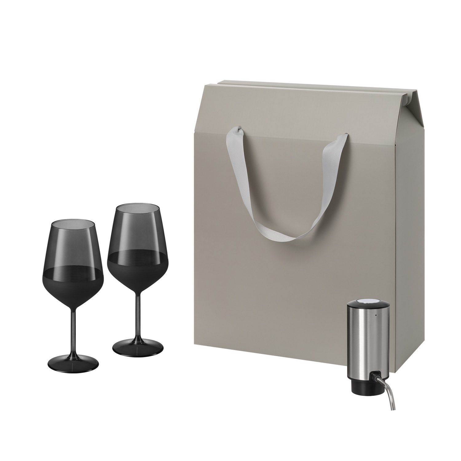 Подарочный набор Black Edition, Dante (2 бокала + аэратор для вина)-0