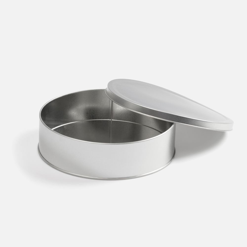 Коробка Pragmax L, круглая, серебристая-1