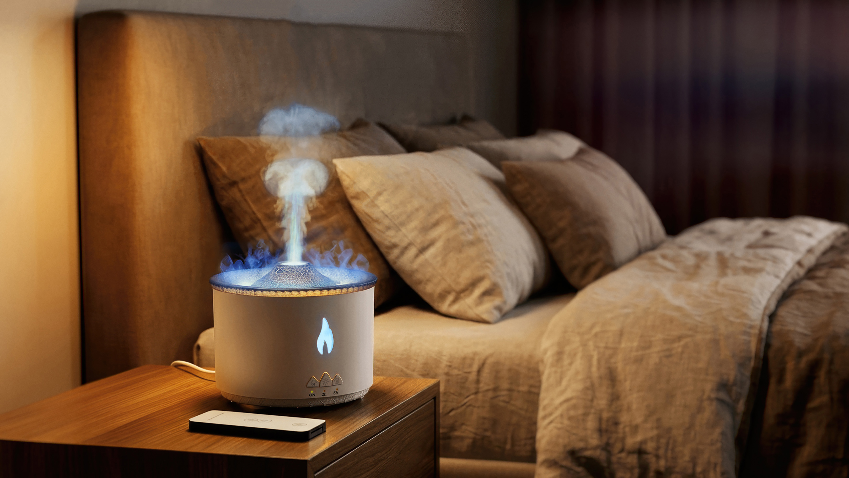 Увлажнитель воздуха "Smart Volcano"с пультом ДУ,  функцией ароматерапии и интерьерной подсветкой-2