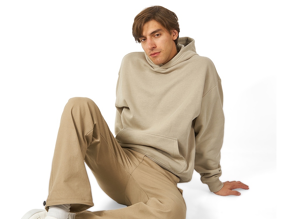 Толстовка с капюшоном оверсайз Berlin унисекс, оливковый-3