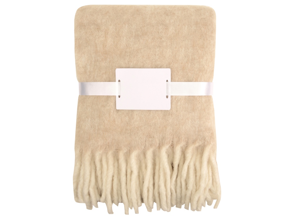 Плед Warmy с шерстью, бежевый-3